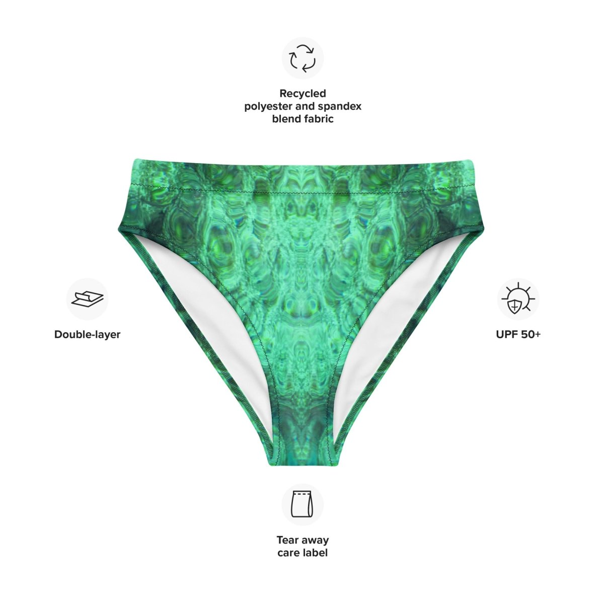 High-waisted Bikini Bottom - Underwater Views XT - beachfrontdrifter