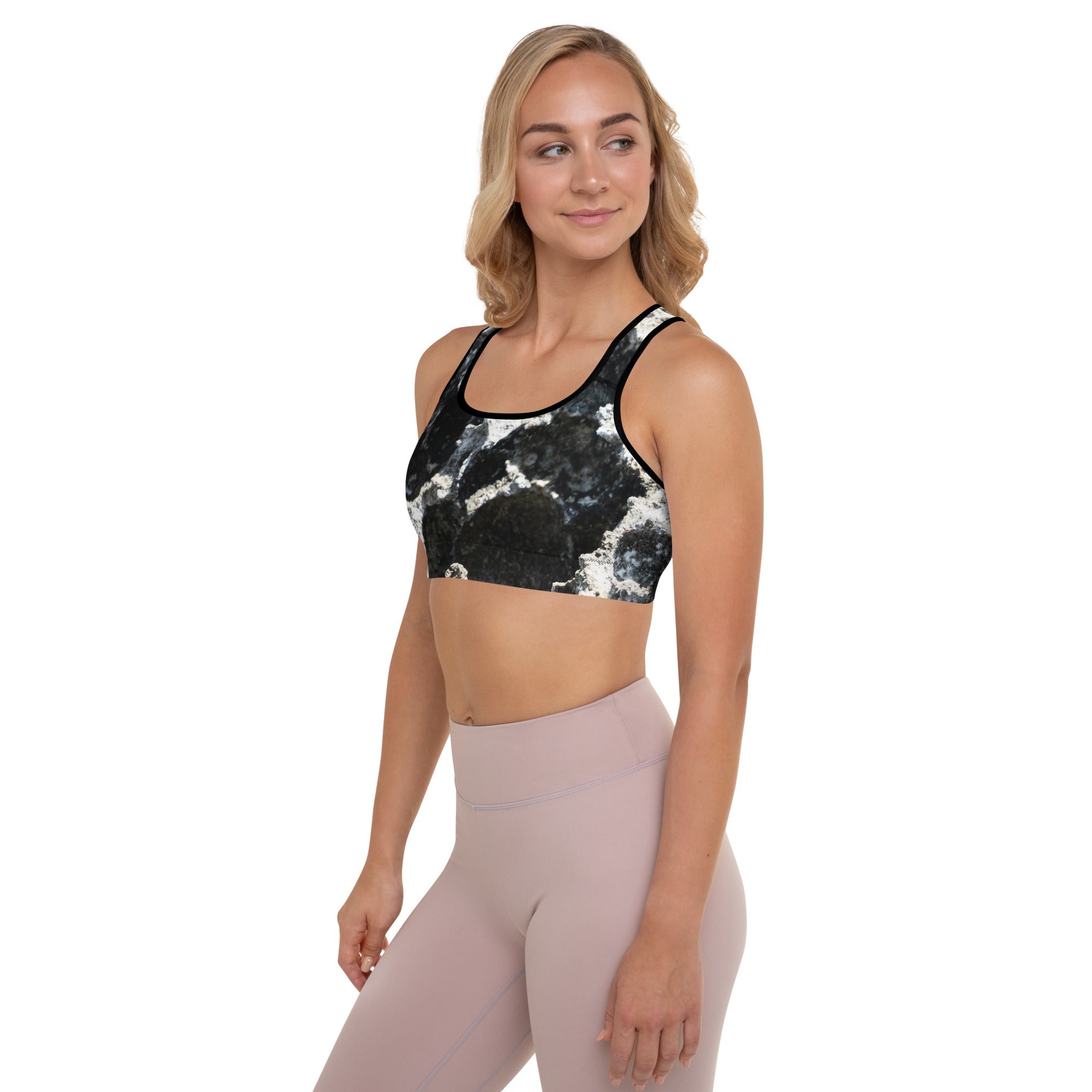 Beach Camo Padded Sports Bra - beachfrontdrifter