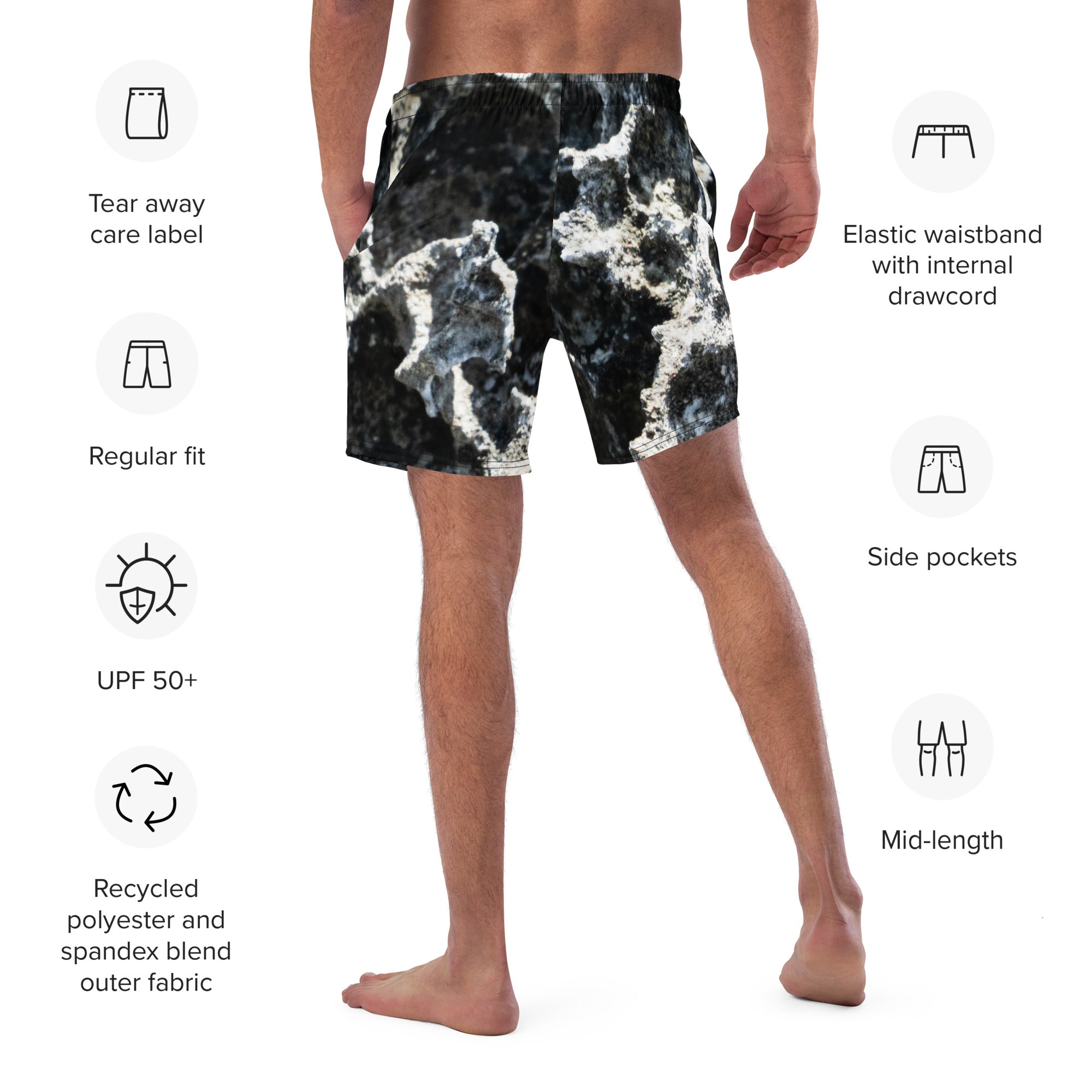 Beach Camo Swim Trunks 🌴 - beachfrontdrifter