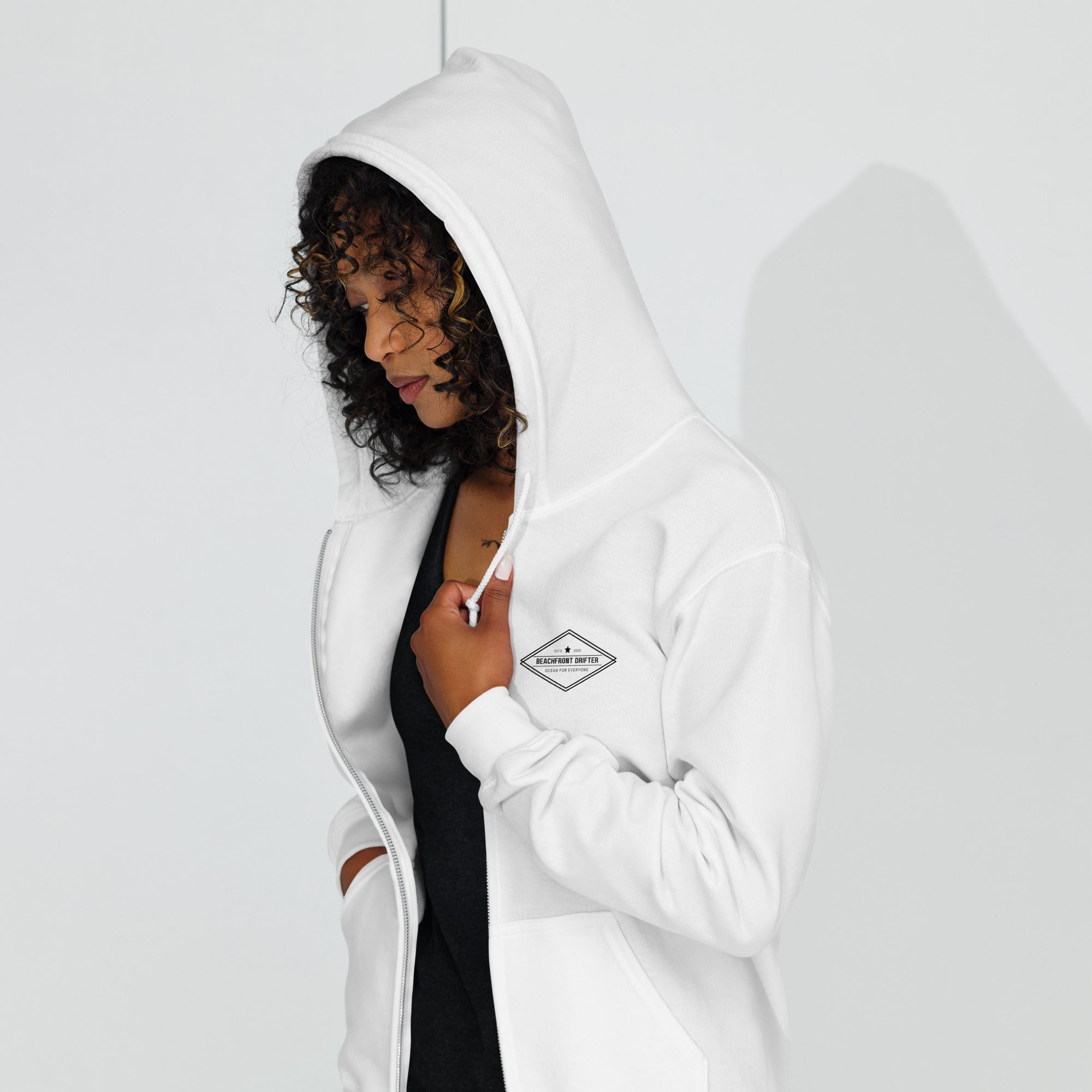 Beachfront Drifter Diamond Zip Hoodie 🌴 - beachfrontdrifter