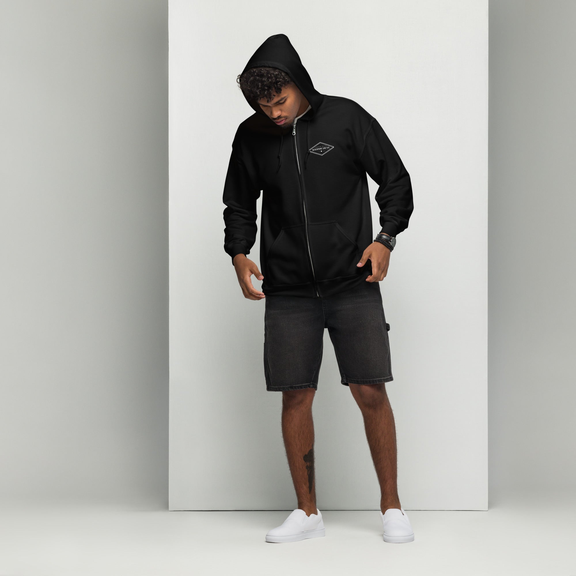 Beachfront Drifter Diamond Zip Hoodie 🌴 - beachfrontdrifter