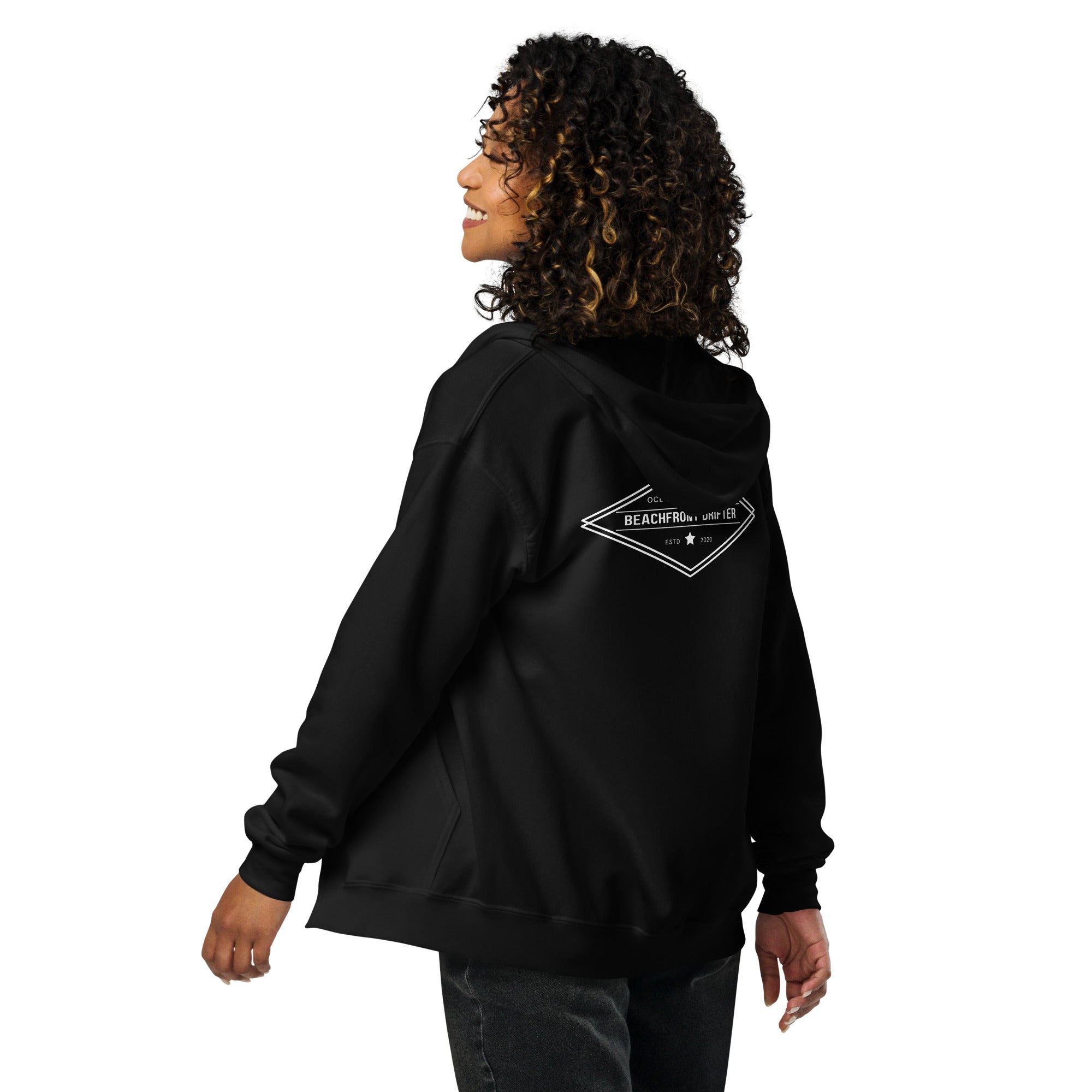 Beachfront Drifter Diamond Zip Hoodie 🌴 - beachfrontdrifter