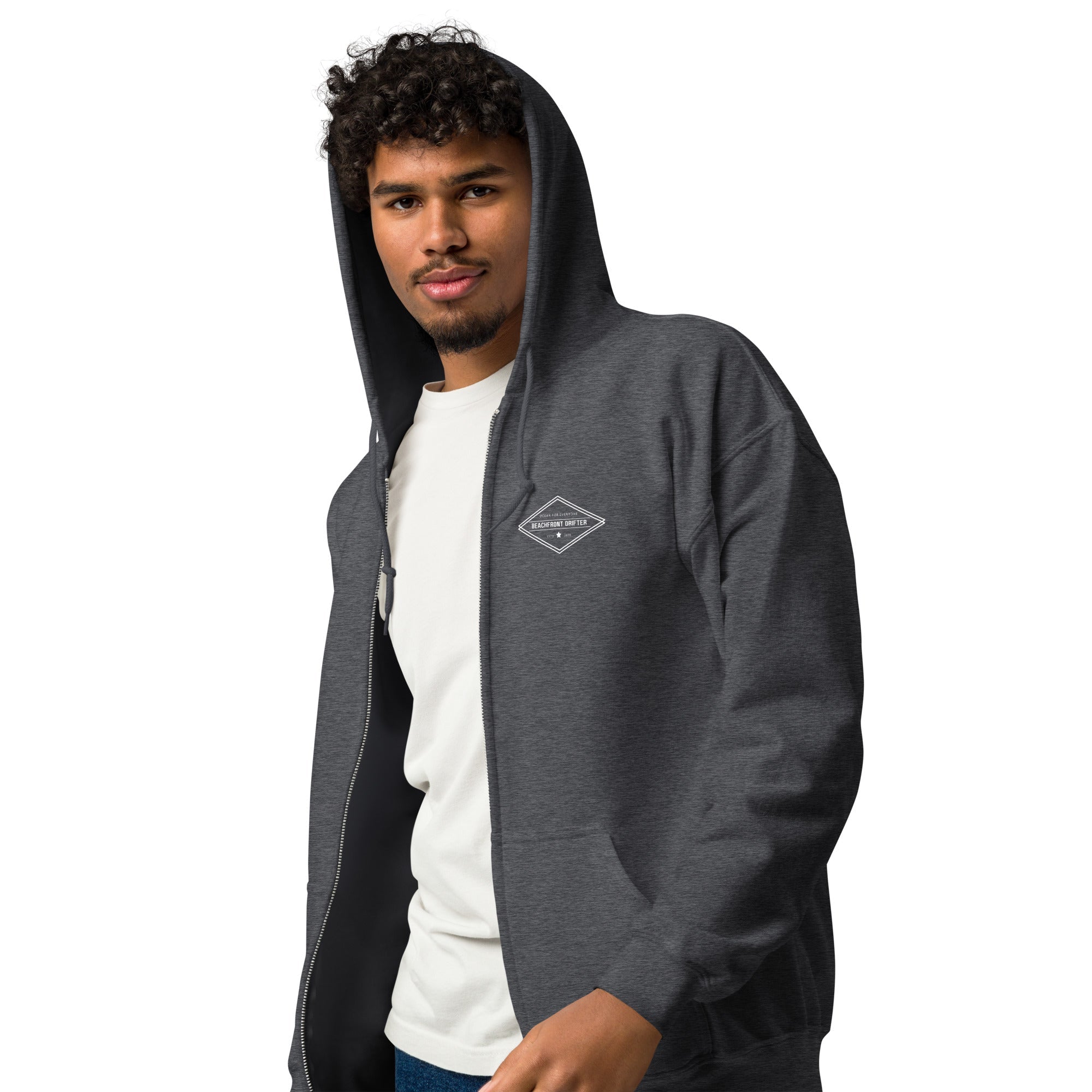 Beachfront Drifter Diamond Zip Hoodie 🌴 - beachfrontdrifter