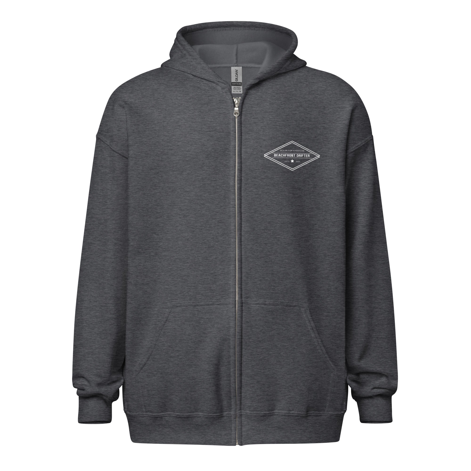 Beachfront Drifter Diamond Zip Hoodie 🌴 - beachfrontdrifter