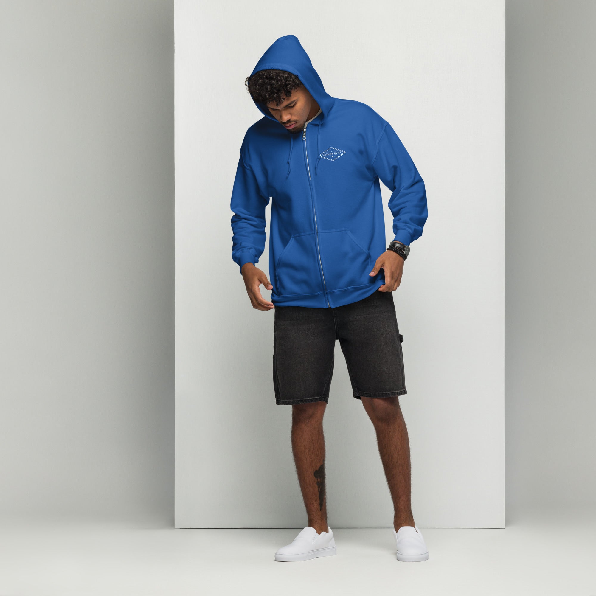 Beachfront Drifter Diamond Zip Hoodie 🌴 - beachfrontdrifter