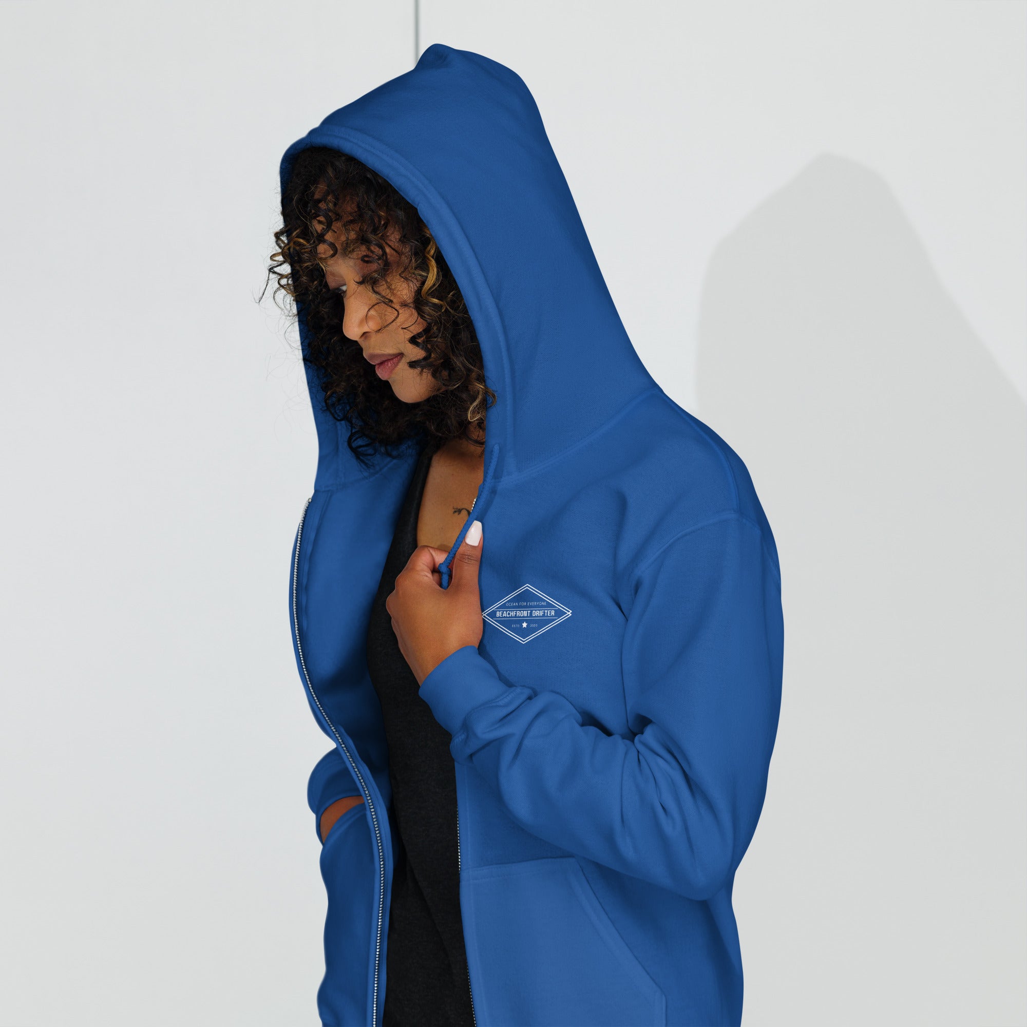 Beachfront Drifter Diamond Zip Hoodie 🌴 - beachfrontdrifter