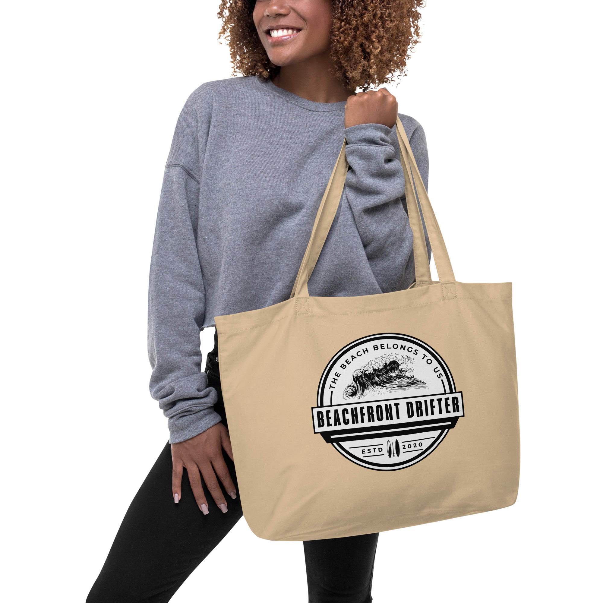 Belongs Large Organic Tote Bag - beachfrontdrifter