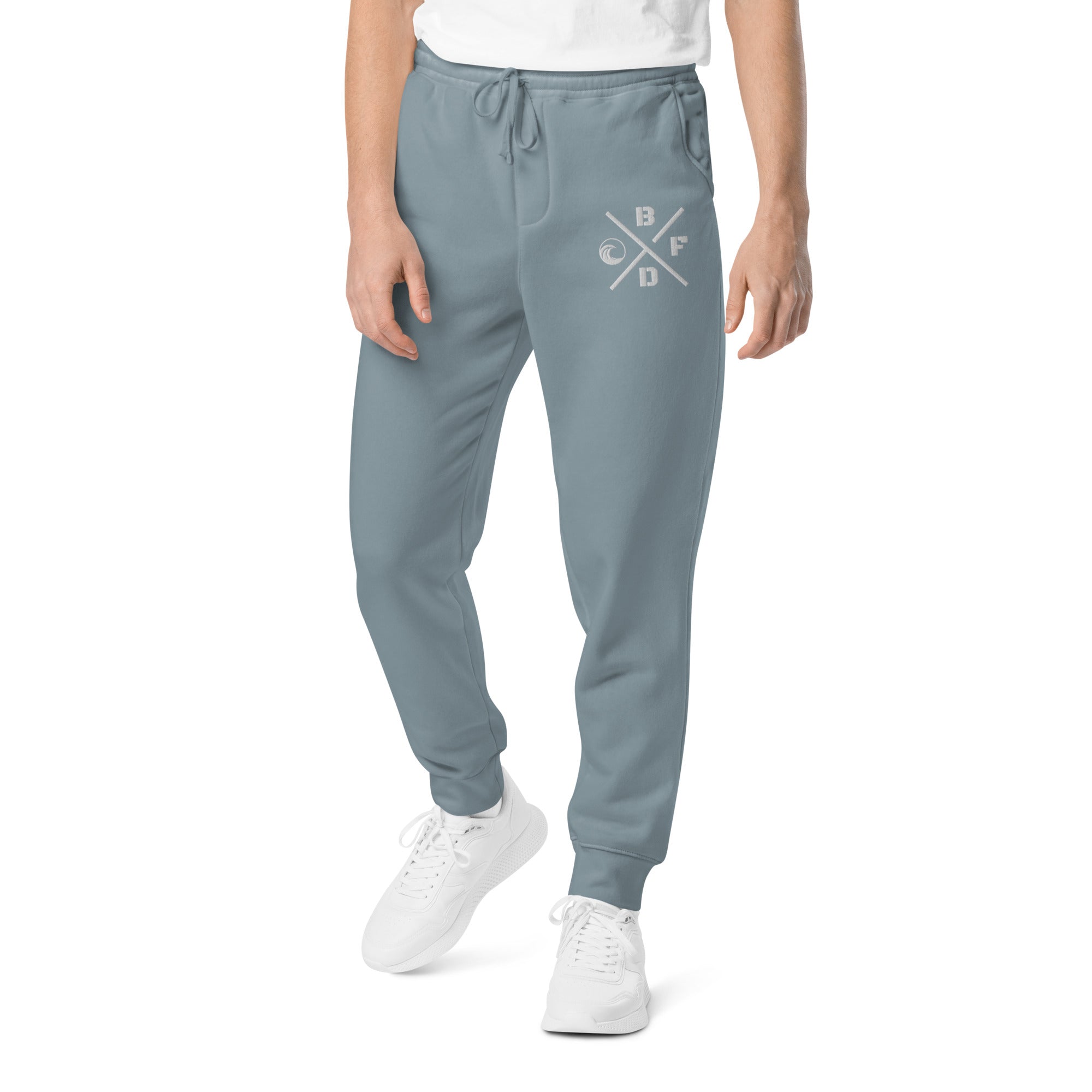 Crossed Logo Pigment-Dyed Sweatpants - beachfrontdrifter