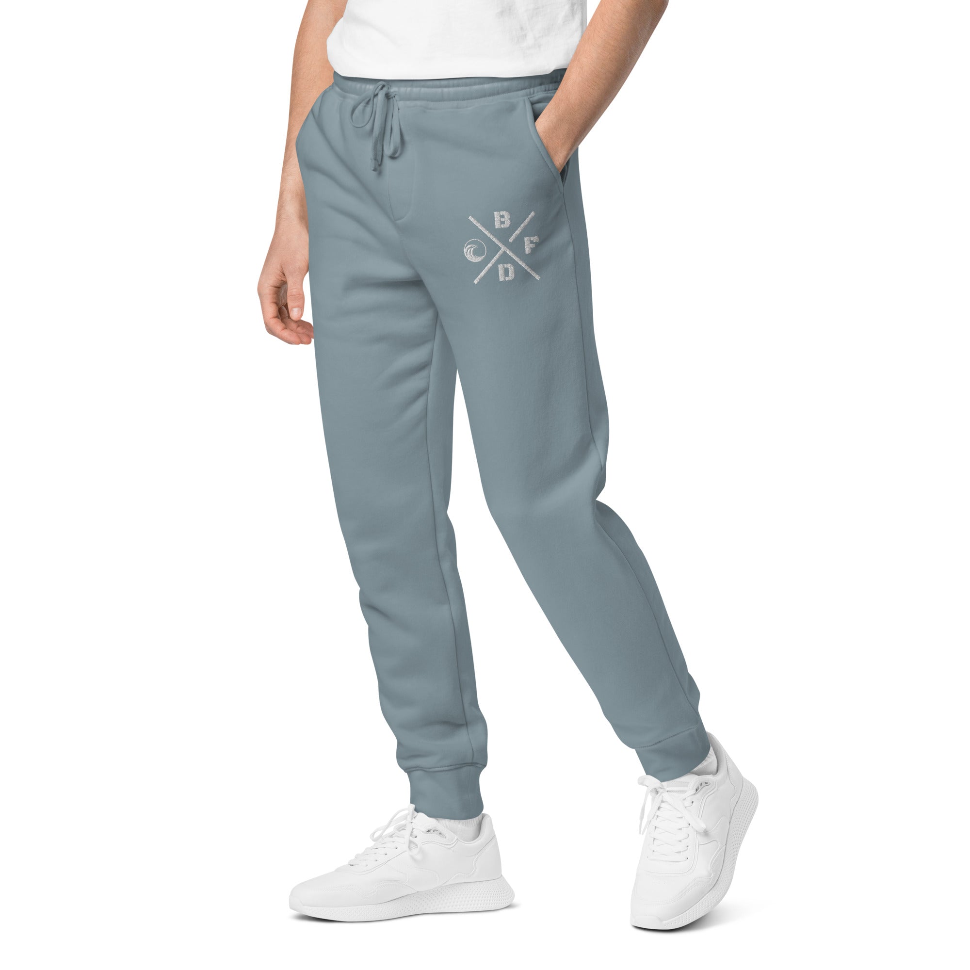 Crossed Logo Pigment-Dyed Sweatpants - beachfrontdrifter