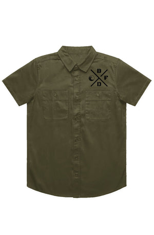 Crossed Logo Workwear S/S Shirt - beachfrontdrifter