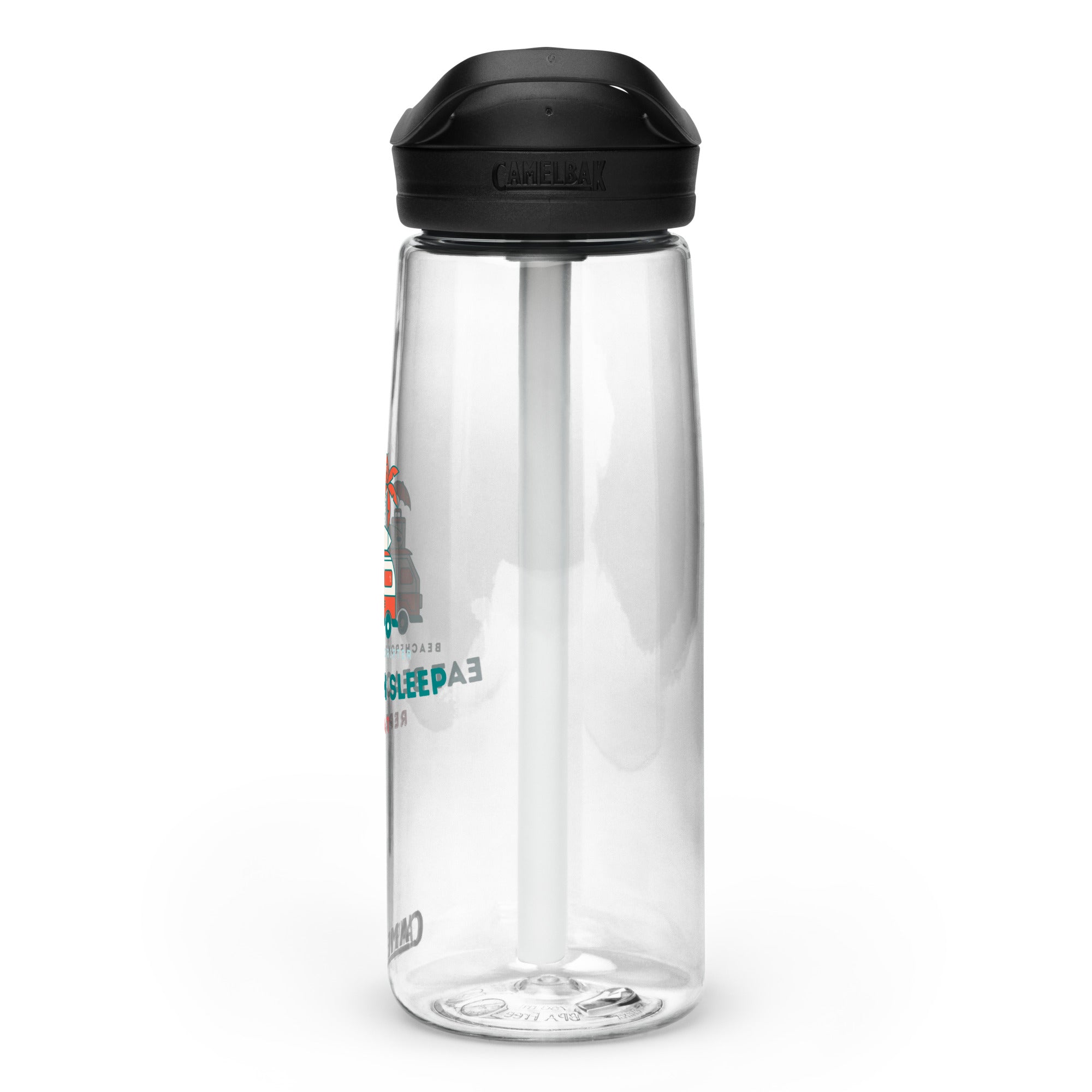 Eat Beach Sleep Sports Water Bottle - beachfrontdrifter