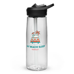 Eat Beach Sleep Sports Water Bottle - beachfrontdrifter