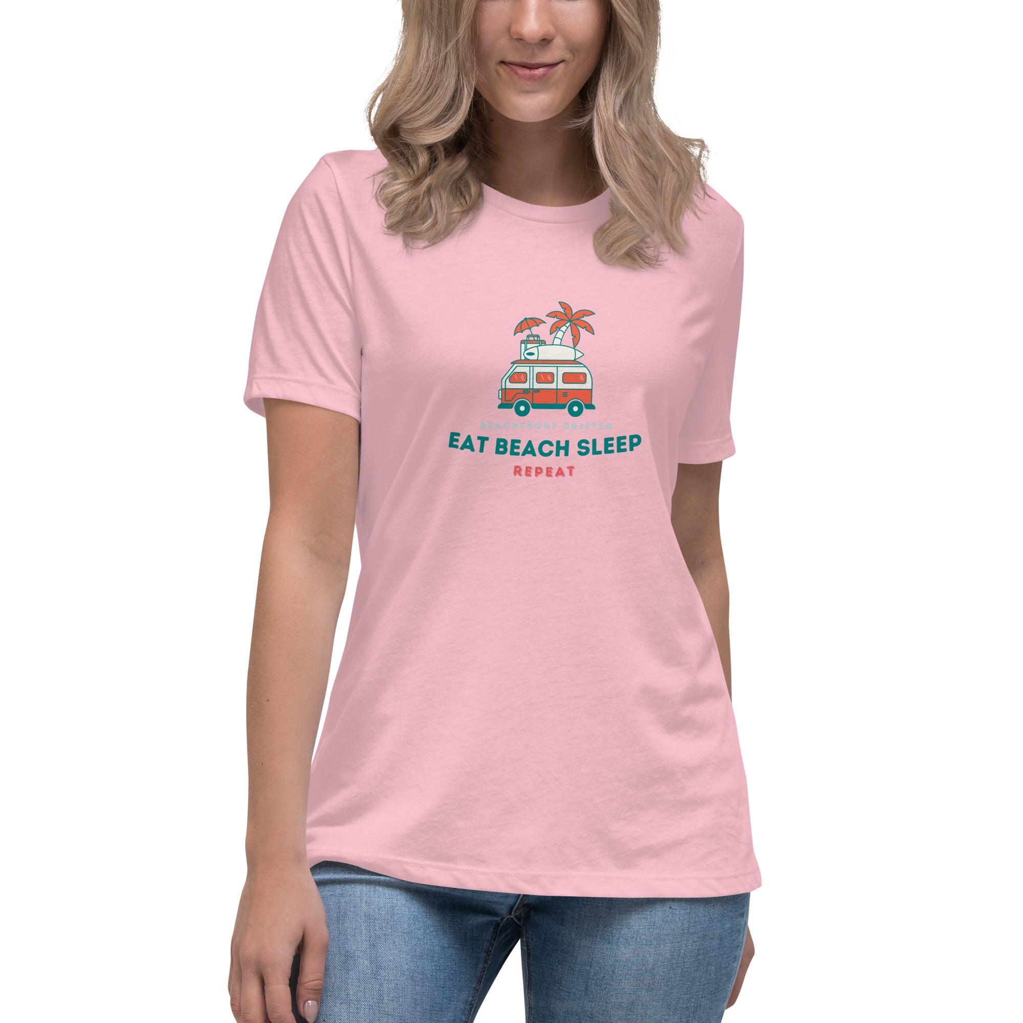 Eat Beach Sleep Women's Relaxed T-Shirt 🌴 - beachfrontdrifter