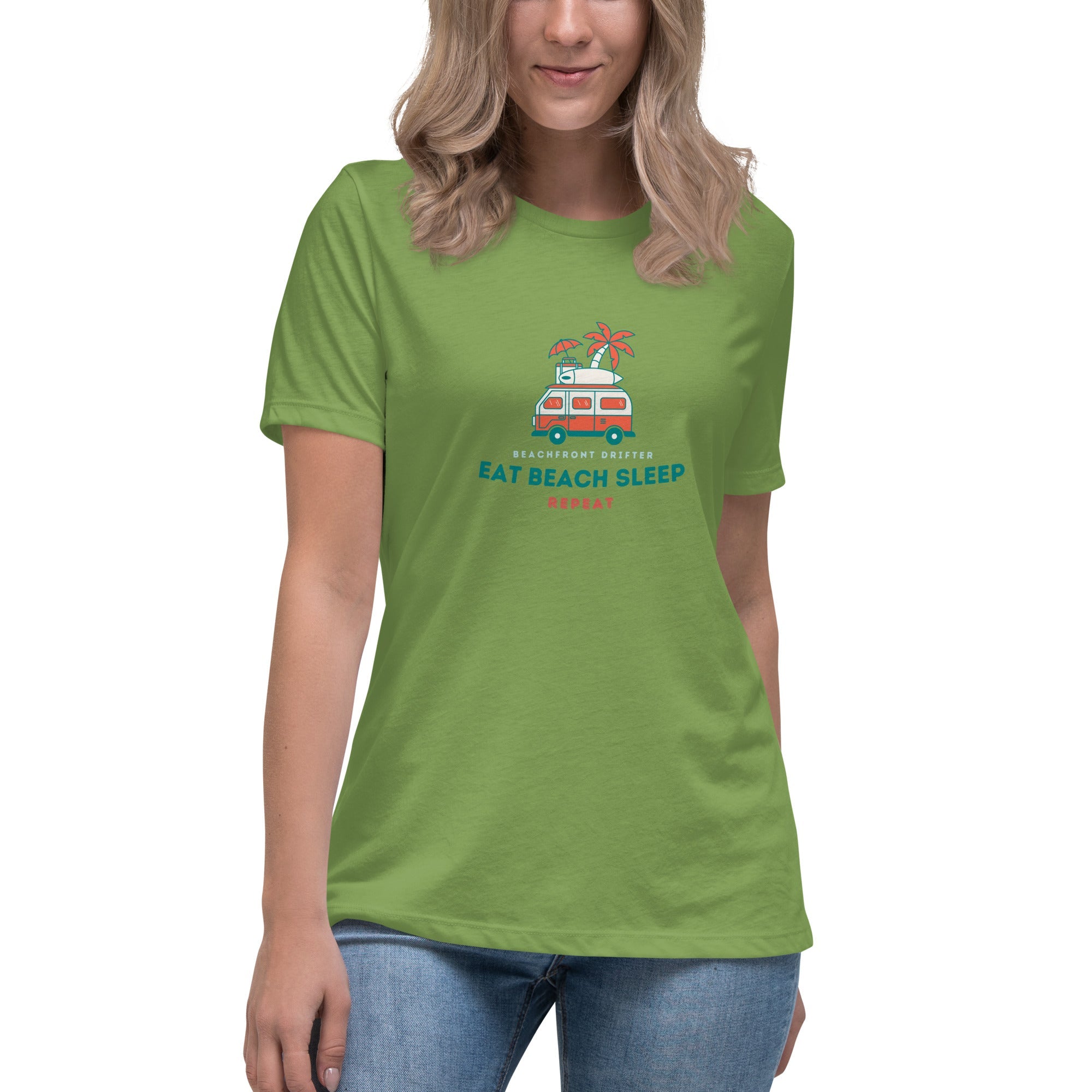 Eat Beach Sleep Women's Relaxed T-Shirt 🌴 - beachfrontdrifter