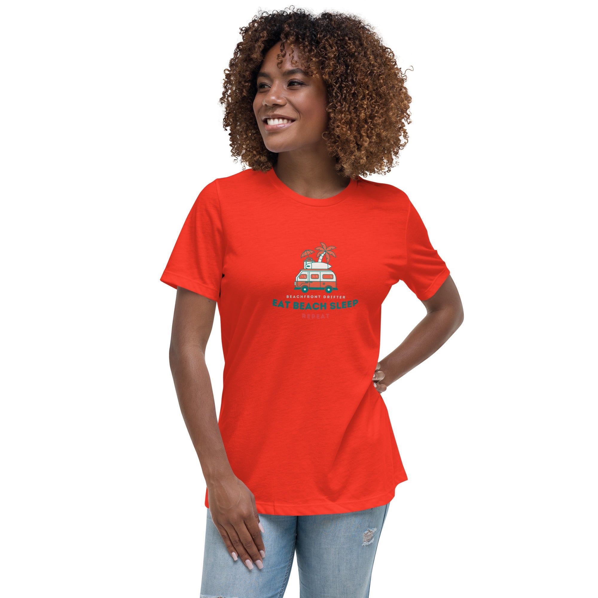 Eat Beach Sleep Women's Relaxed T-Shirt 🌴 - beachfrontdrifter