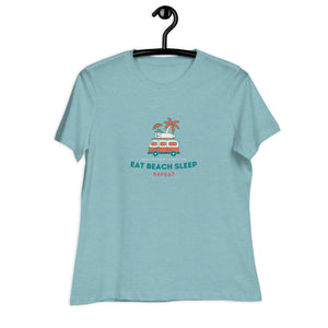 Eat Beach Sleep Women's Relaxed T-Shirt 🌴 - beachfrontdrifter