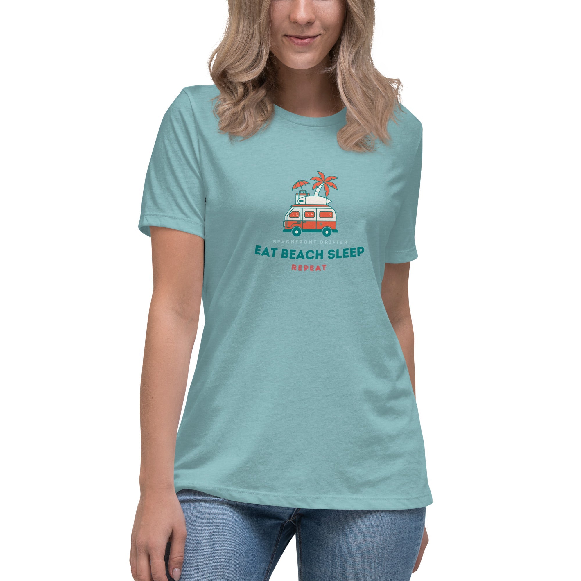 Eat Beach Sleep Women's Relaxed T-Shirt 🌴 - beachfrontdrifter