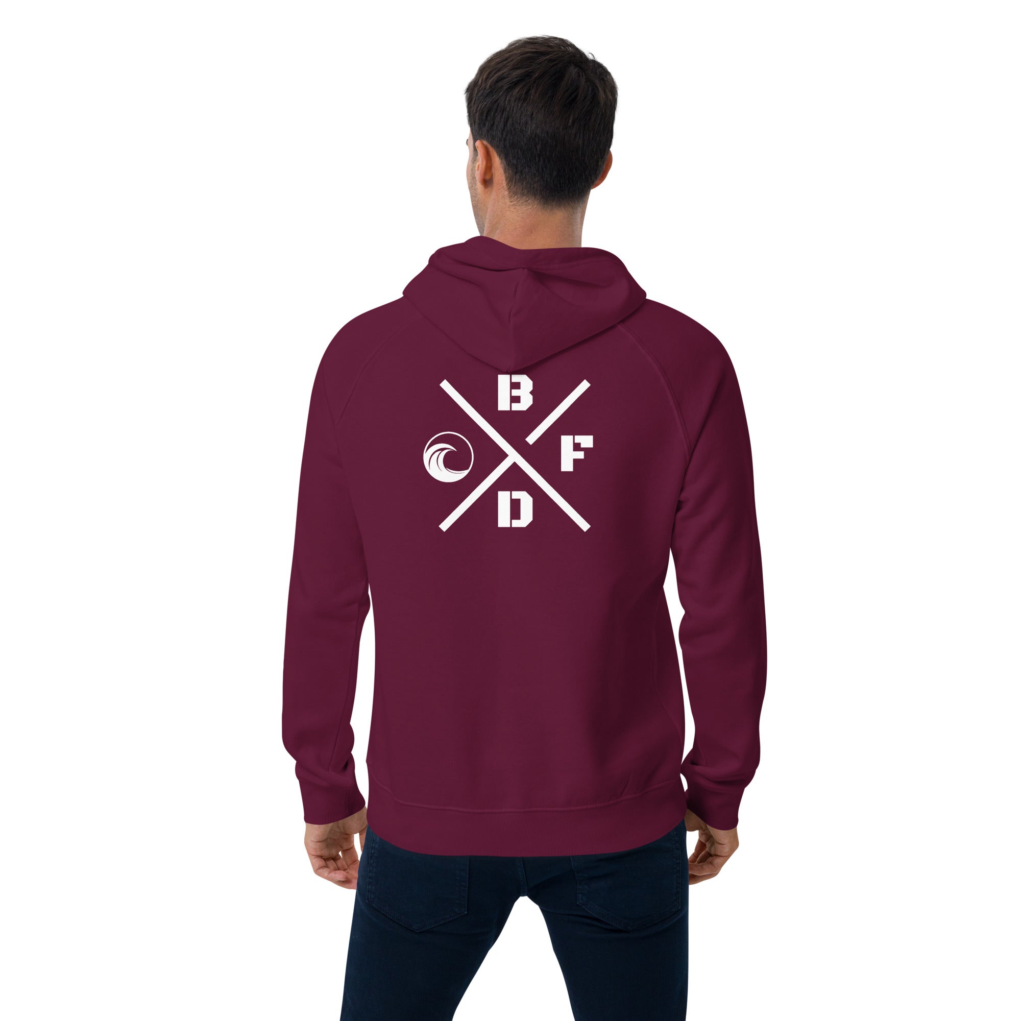 Initials Crossed Eco Hoodie 🌴 - beachfrontdrifter