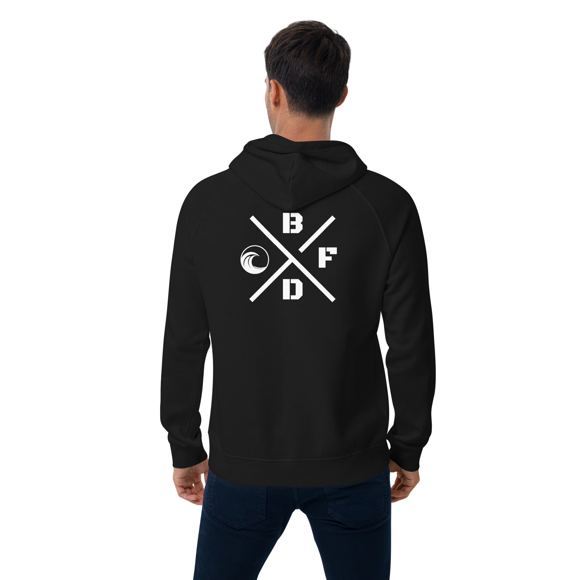 Initials Crossed Eco Hoodie 🌴 - beachfrontdrifter