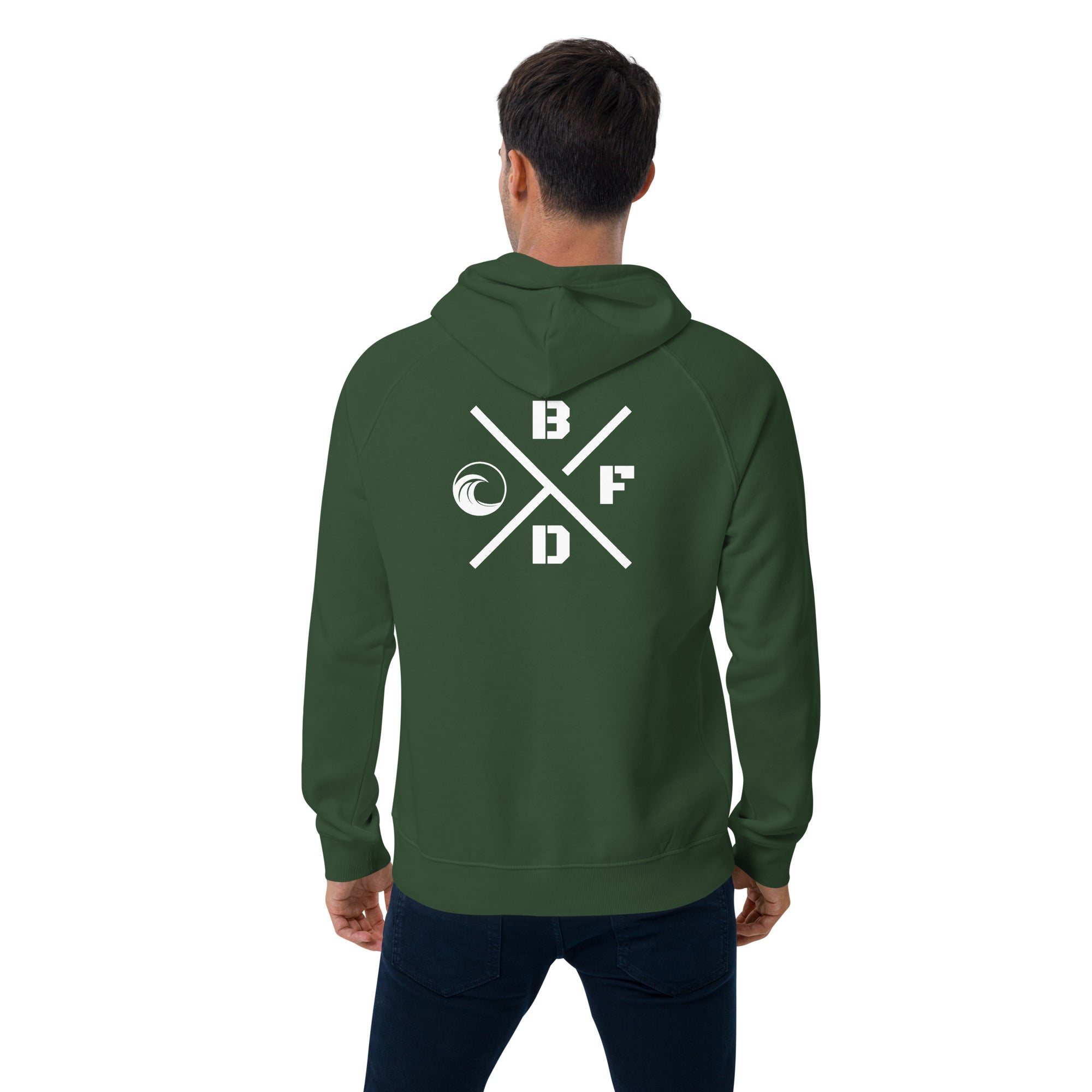 Initials Crossed Eco Hoodie 🌴 - beachfrontdrifter