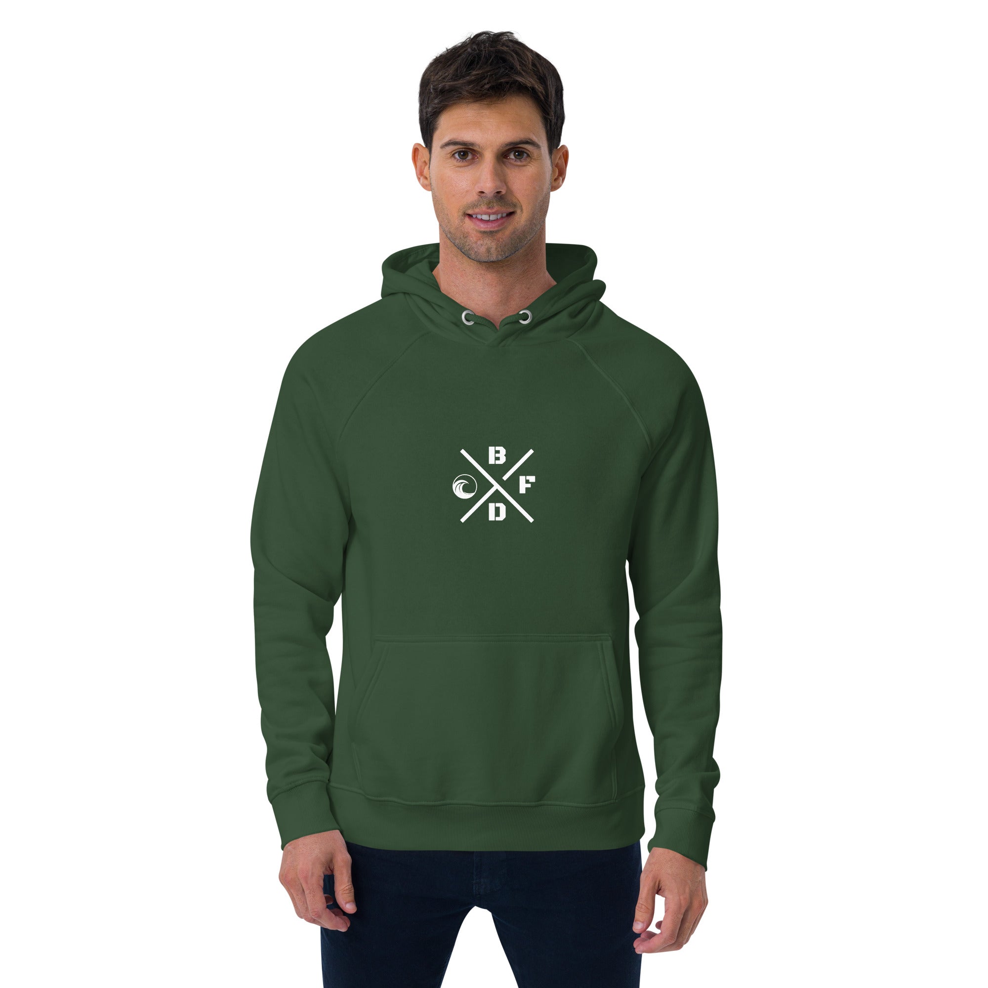 Initials Crossed Eco Hoodie 🌴 - beachfrontdrifter