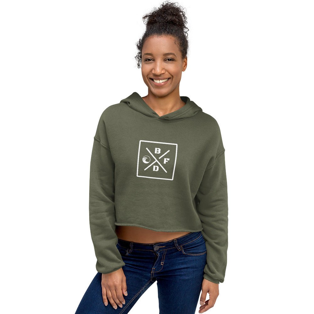 Initials Squared Crop Hoodie - beachfrontdrifter