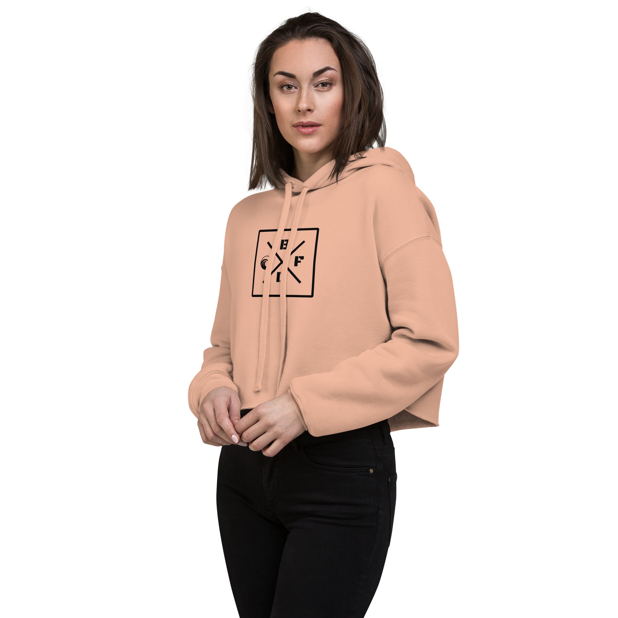 Initials Squared Crop Hoodie - beachfrontdrifter