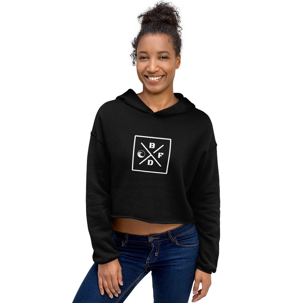 Initials Squared Crop Hoodie - beachfrontdrifter