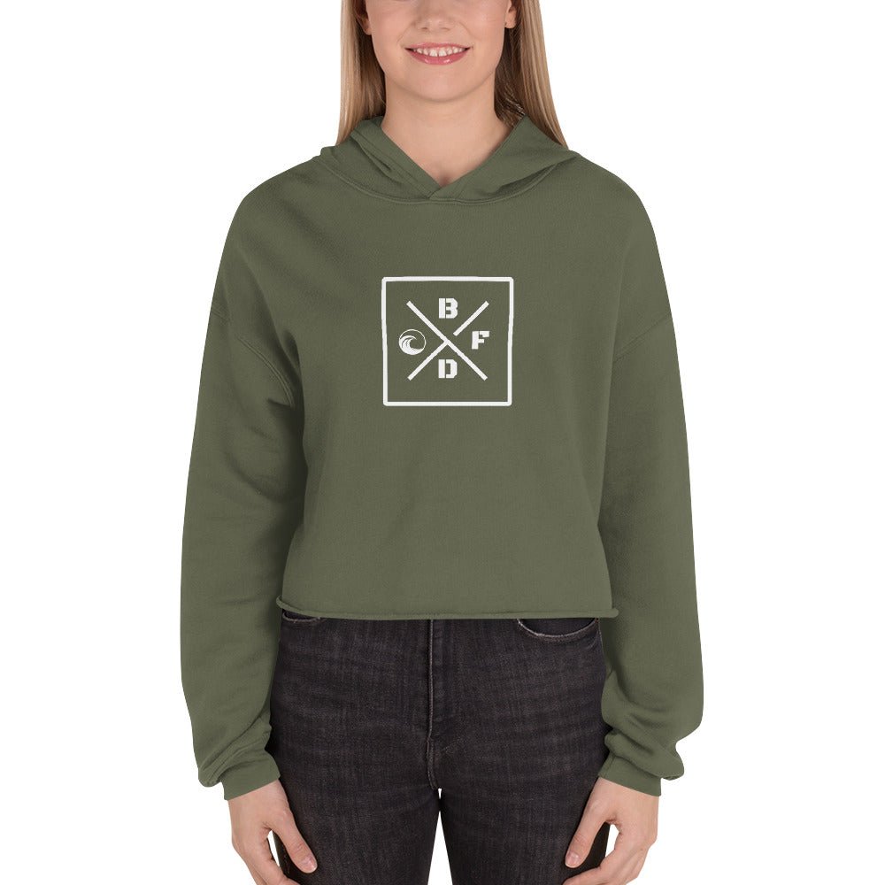 Initials Squared Crop Hoodie - beachfrontdrifter