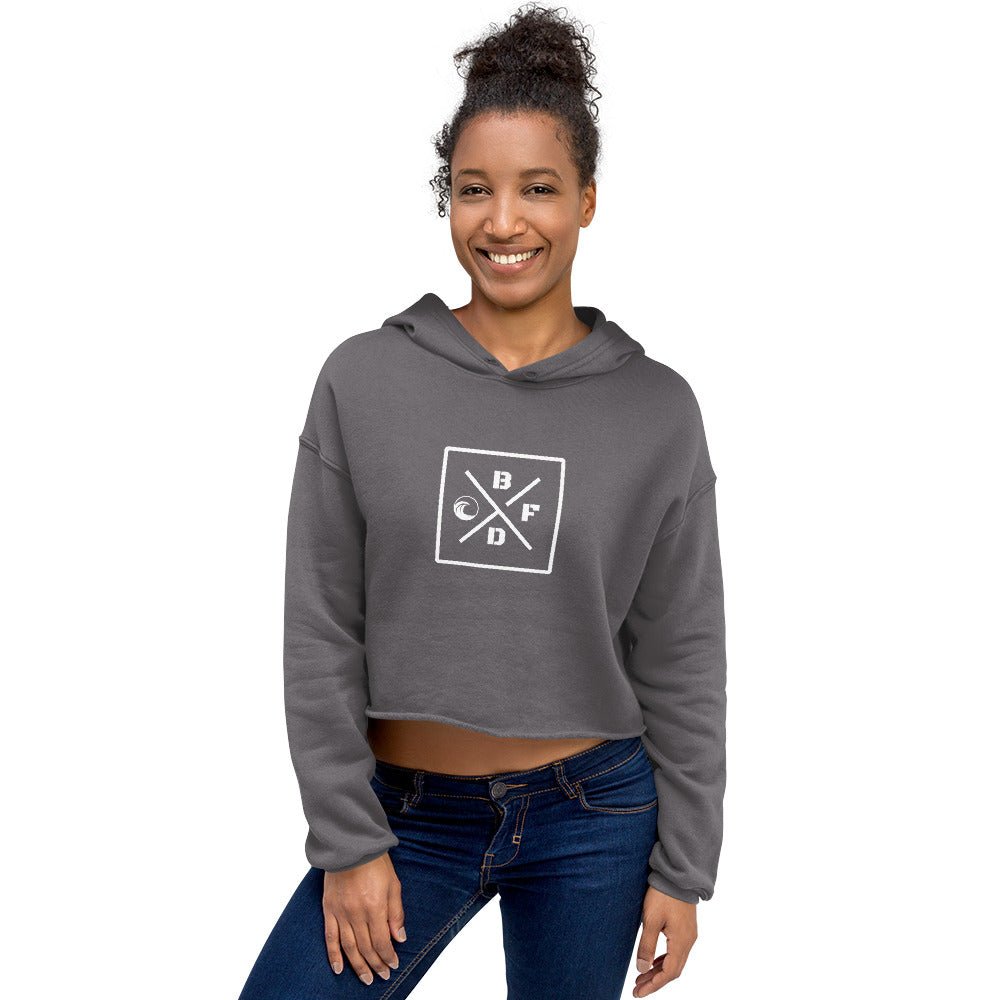 Initials Squared Crop Hoodie - beachfrontdrifter