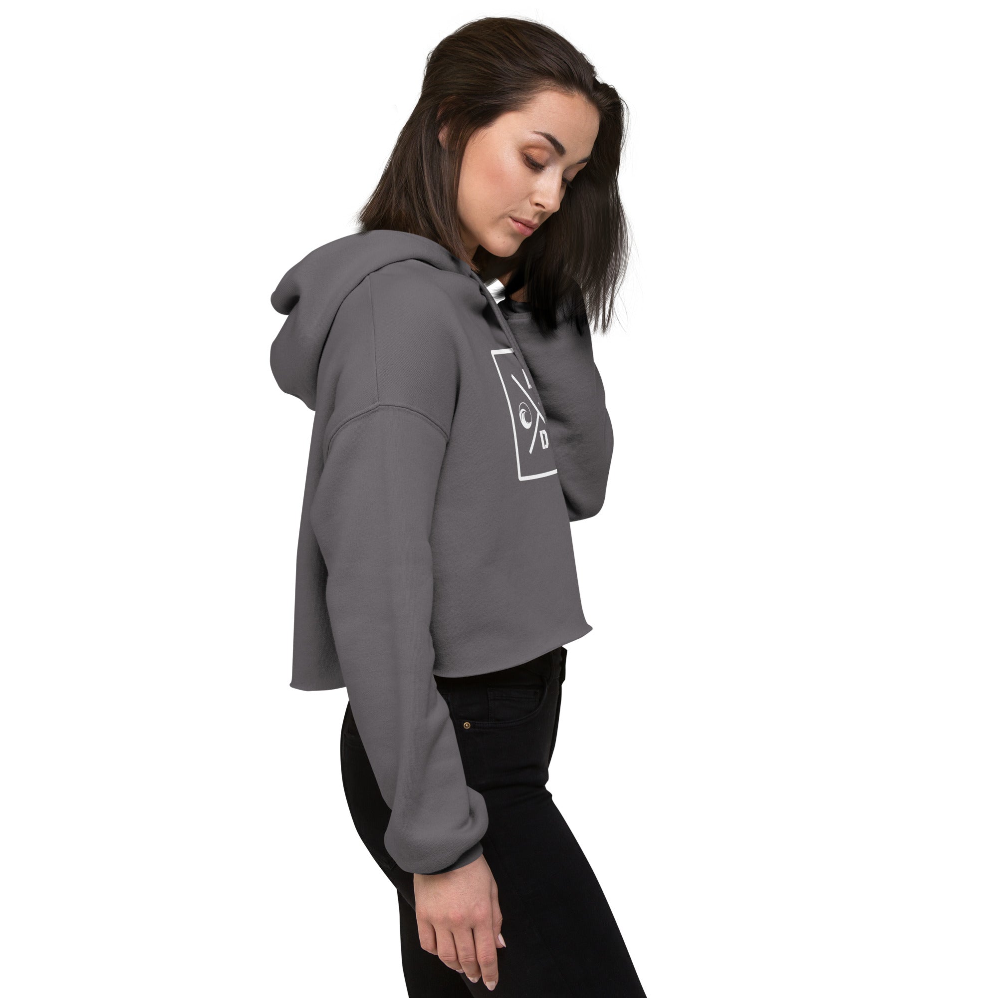 Initials Squared Crop Hoodie - beachfrontdrifter