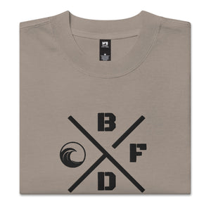 Initials Squared Oversized Faded T-shirt 🌴 - beachfrontdrifter