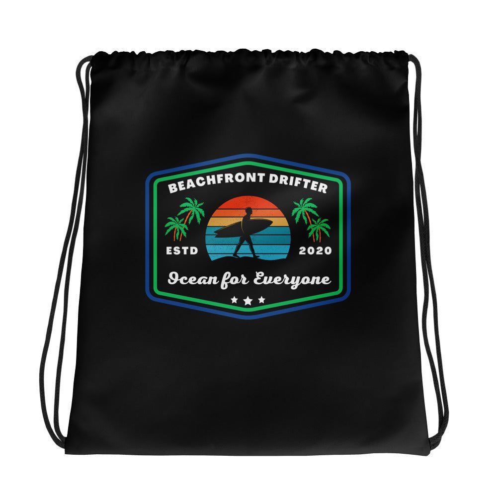 Ocean for Everyone Drawstring Bag - beachfrontdrifter