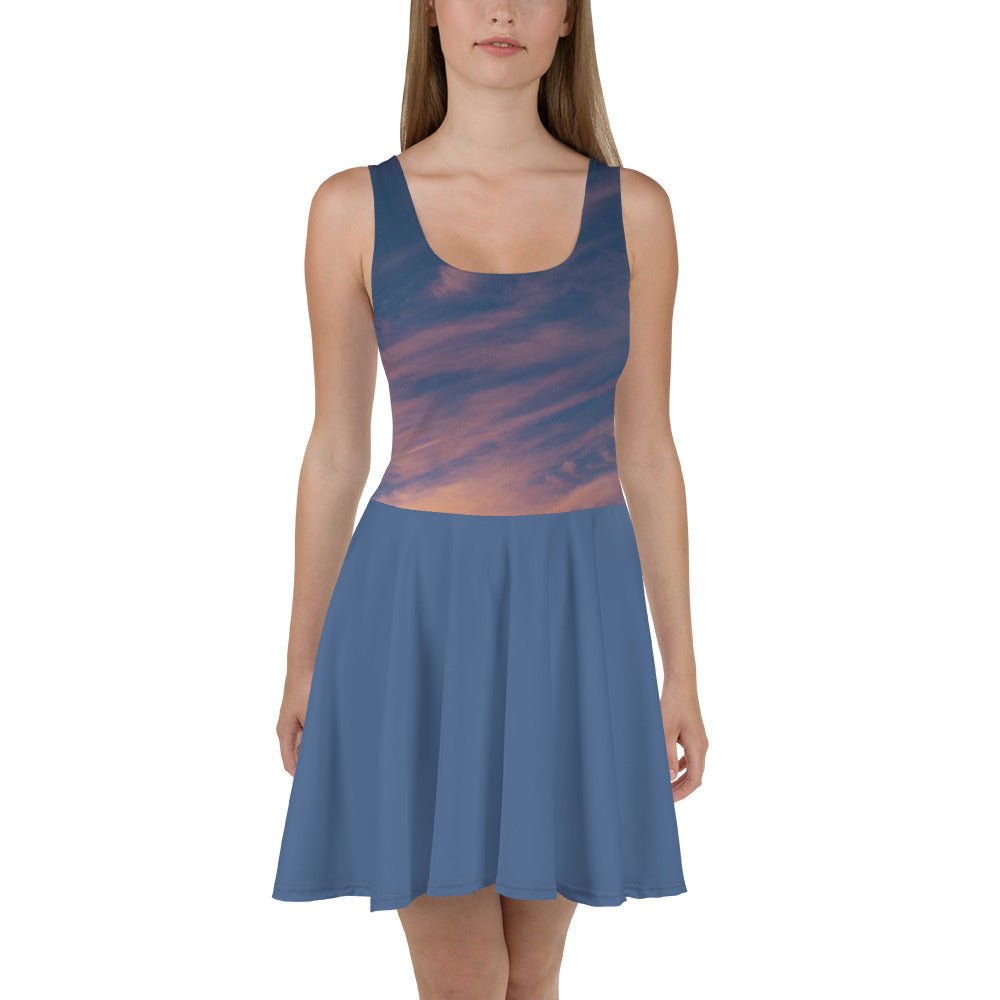 Pacific Sunrise Skater Dress 🌴 - beachfrontdrifter