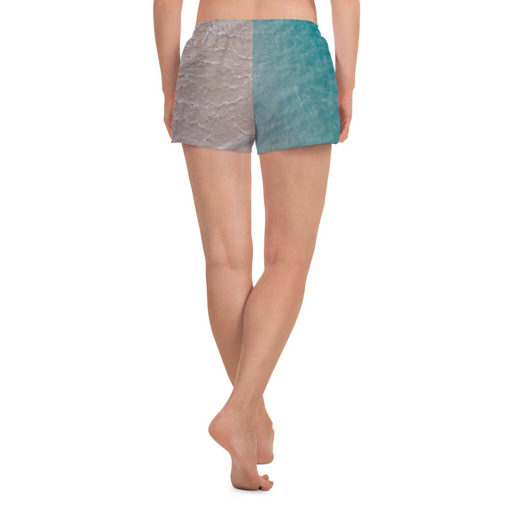 Split Ocean Women's Athletic Short Shorts🌴 - beachfrontdrifter