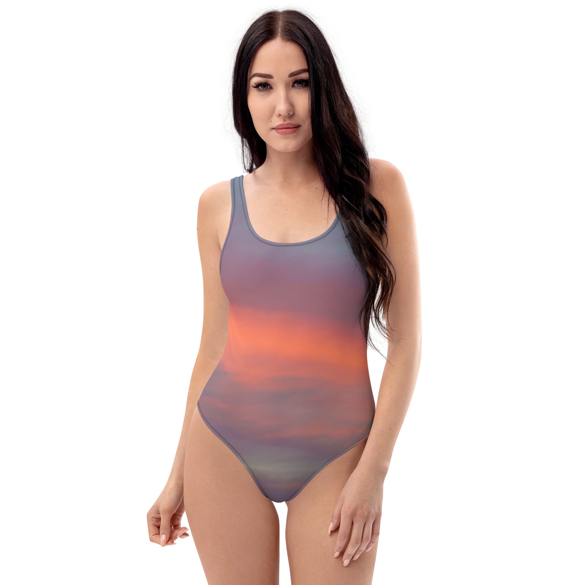 Sunrise Sky One-Piece Swimsuit 🌴 - beachfrontdrifter