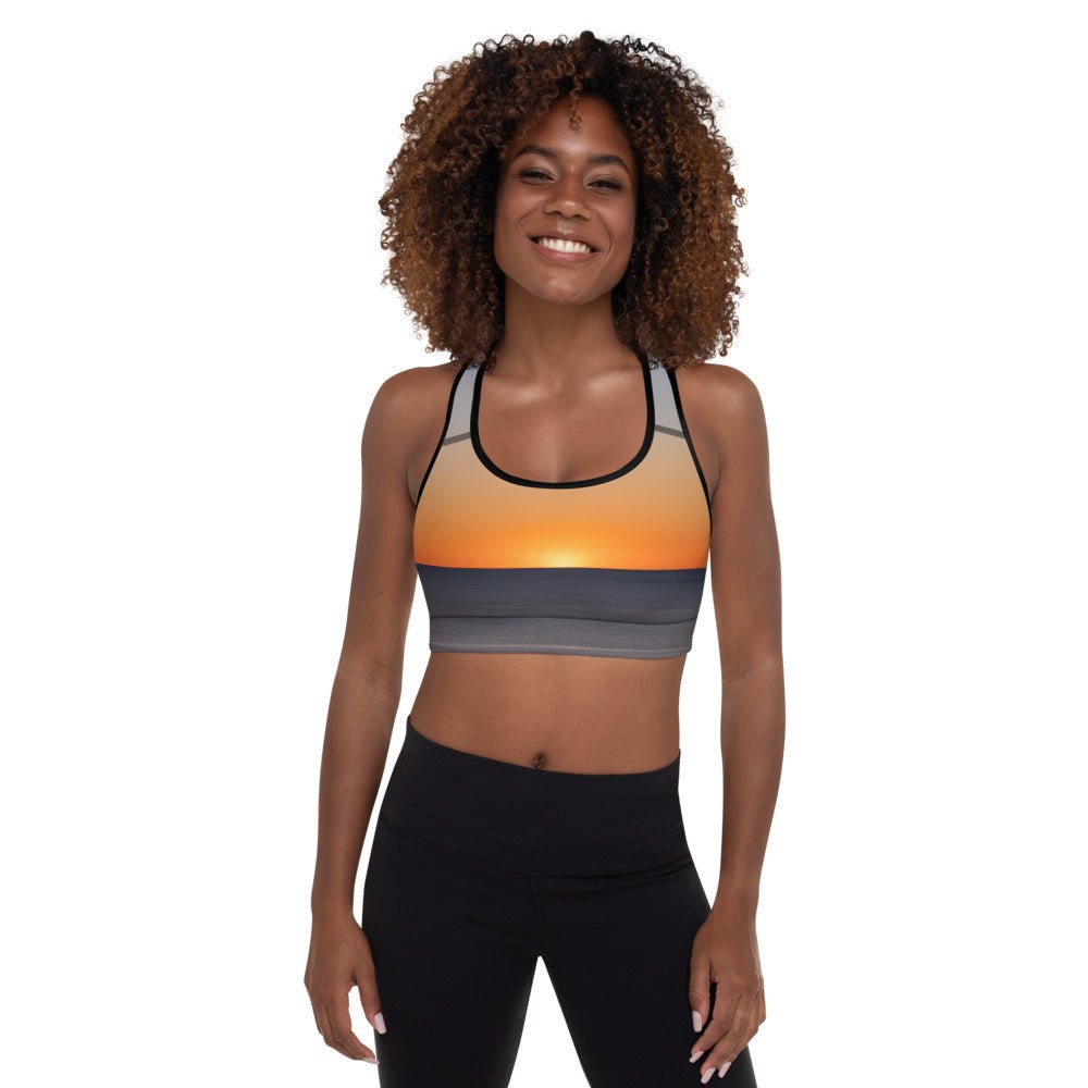 Sunset Padded Sports Bra🌴 - beachfrontdrifter