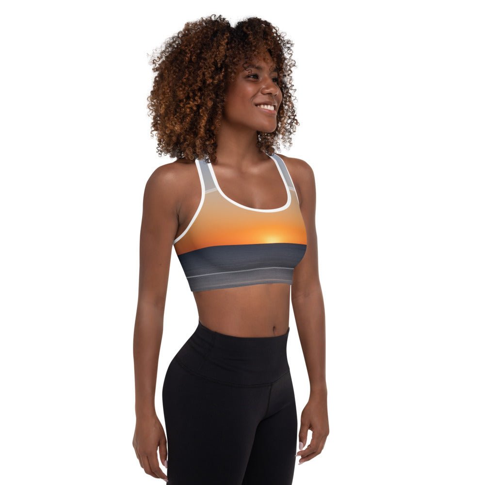 Sunset Padded Sports Bra🌴 - beachfrontdrifter