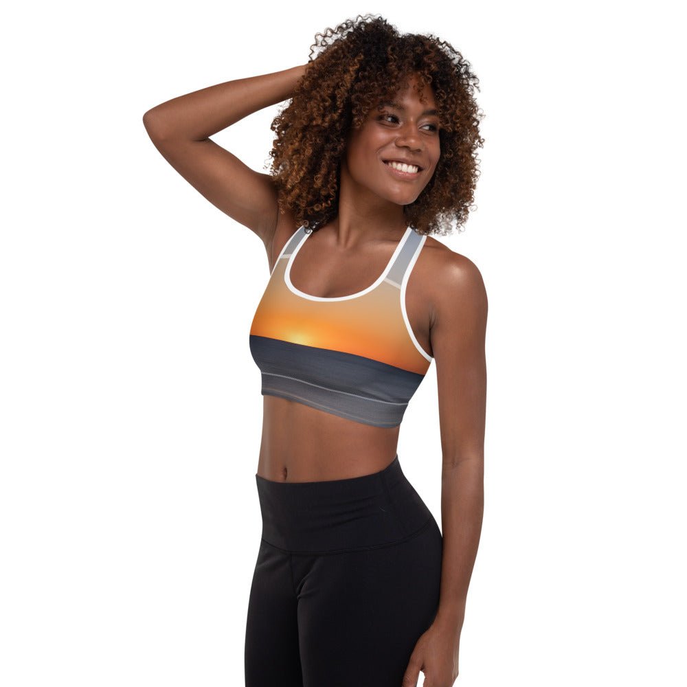 Sunset Padded Sports Bra🌴 - beachfrontdrifter