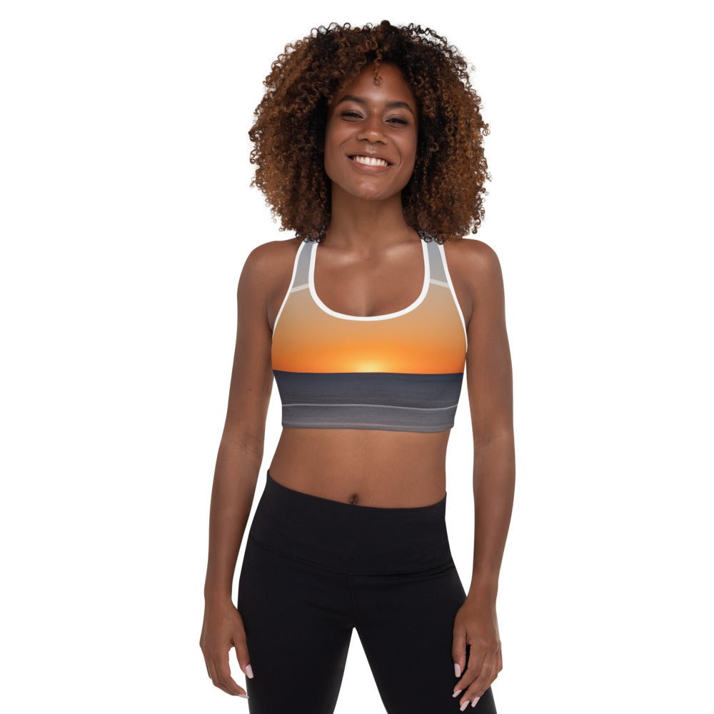 Sunset Padded Sports Bra🌴 - beachfrontdrifter